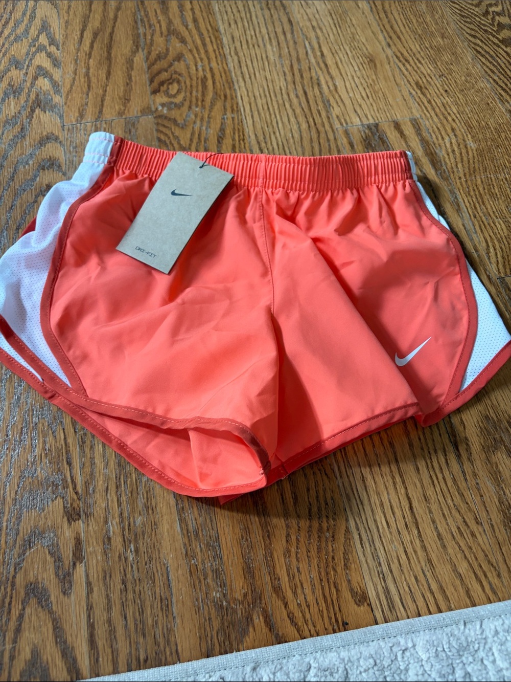Nike Women's Coral-Orange Athletic Running Shorts